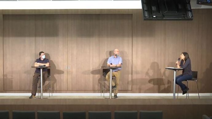 Philippe Tresch, expert filière polyculture élevage à l’Idele (à g.), Xavier Reboud, directeur de recherche à l’Inrae, et Virginie Brun, cheffe de projet Dephy, ont présenté les résultats de la dernière étude exploratoire de la filière grandes cultures polyculture élevage.